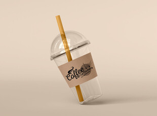 咖啡透明塑料杯样机