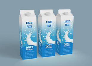 牛奶盒包装样机