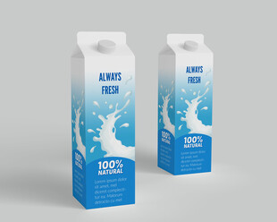 牛奶盒包装样机