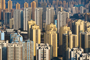 繁华都市高楼林立景观