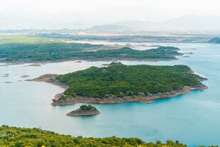 美丽海岛风光俯瞰图