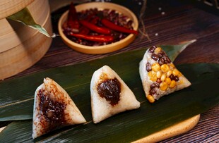 多样美味粽子展示