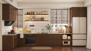 现代简约风开放式厨房空间