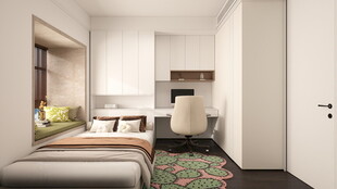 现代简约风卧室室内一角