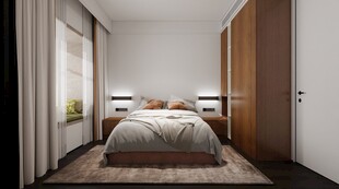 现代简约风格温馨卧室