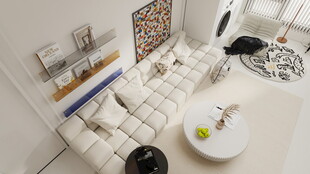 简约现代风客厅一角