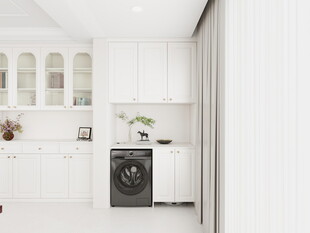 简约白色系现代厨房空间