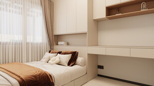 现代简约风温馨卧室一角