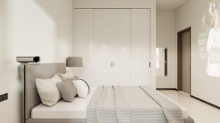 简约现代风格的温馨卧室