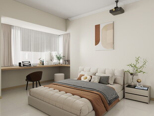 简约温馨卧室室内场景