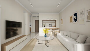 现代简约风客厅室内场景