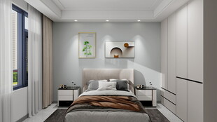 简约现代风格温馨卧室