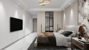 现代简约风卧室空间展示