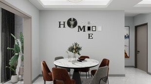 简约风餐厅墙面装饰设计