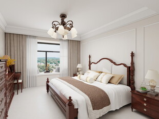 简约优雅的现代风格卧室