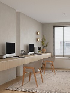 现代简约风双人办公空间