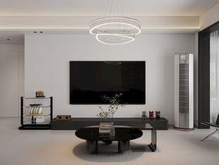 现代简约风客厅电视墙设计
