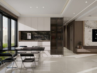 现代简约风格的宽敞客厅