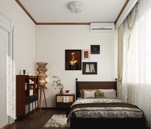 简约温馨卧室室内场景