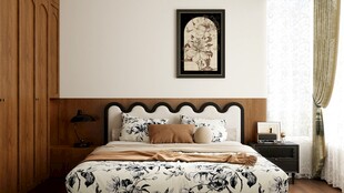 简约温馨卧室床铺展示