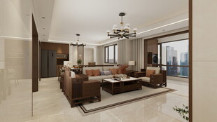 现代风格豪华客厅空间