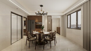 现代简约风餐厅室内场景