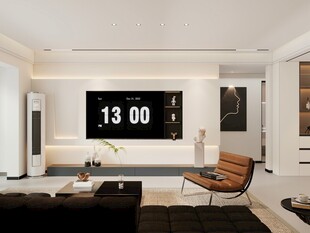 现代简约风客厅电视墙展示