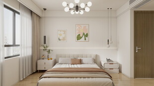 简约温馨卧室室内场景