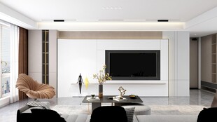 现代简约风客厅室内场景