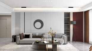 现代简约风客厅室内场景