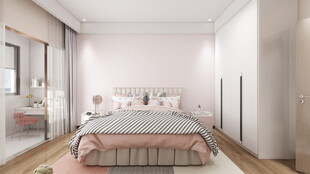 简约现代风格温馨卧室空间