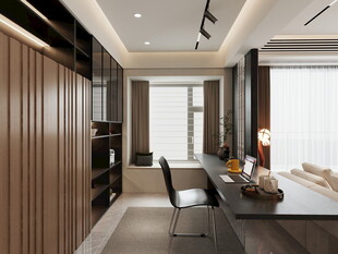 现代简约风格书房空间