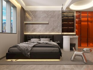 现代简约风卧室室内设计