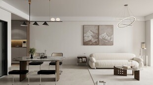 简约现代风客厅室内场景