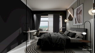 现代简约风卧室室内设计