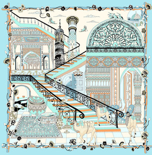 复古风格华丽室内楼梯图景