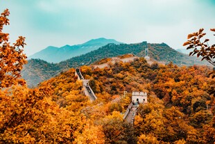 秋日长城美景如画