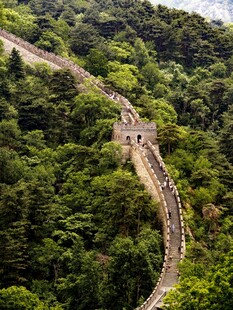 蜿蜒长城穿梭于葱郁山林