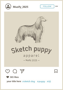 阿富汗猎犬 手绘稿