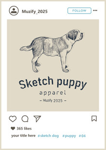 圣伯纳犬 手绘稿