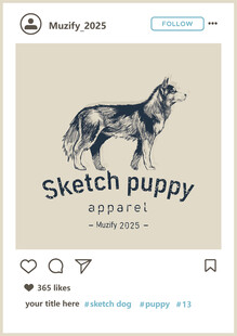 阿拉斯加雪橇犬 手绘稿