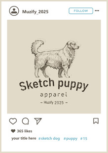 金毛猎犬 手绘稿