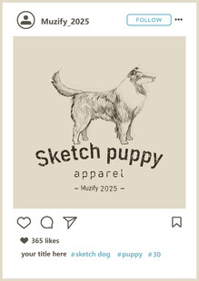 苏格兰牧羊犬 手绘稿