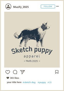 边境牧羊犬 手绘稿