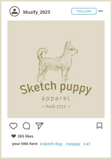 小型葡萄牙波登可犬 手绘稿