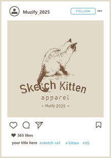 暹罗猫素描头像