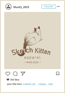 暹罗猫素描画 背影