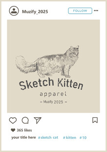 金吉拉猫 手绘稿