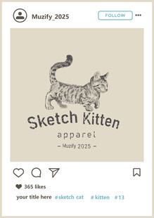 虎斑幼猫 手绘稿