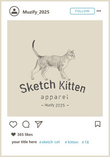 阿比西尼亚猫手绘稿